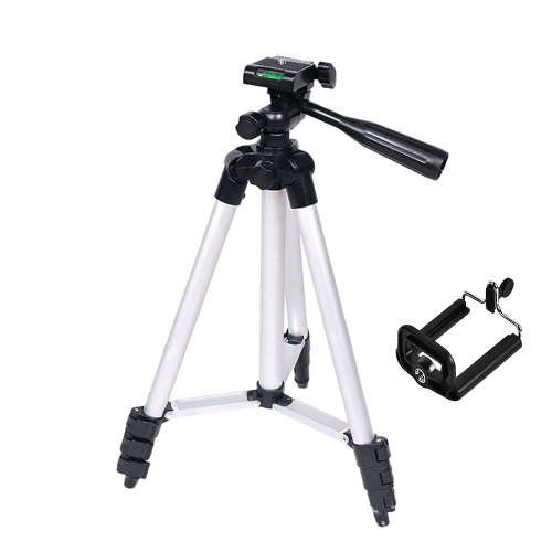 110cm Portable Aluminium Travel Tripod with Phone Mount Adapter Unboxed