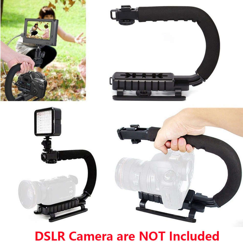 C/U Shape Bracket Handle Grip Stabilizer for Canon DSLR Camera Unboxed