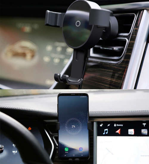 Qi Wireless Car Fast Mount Charger & Holder for iPhone Samsung Unboxed