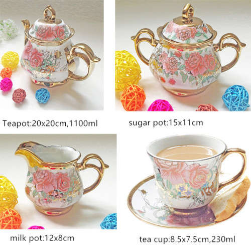 Deluxe European-Style Ceramic Coffee Cup Set Unboxed