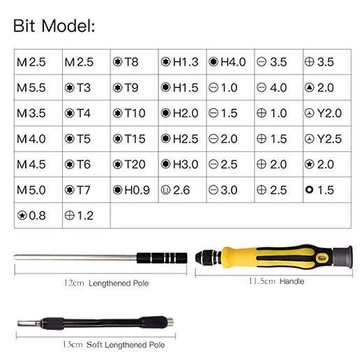 45 in 1 Precision Screwdriver Repair Tool Kit Unboxed