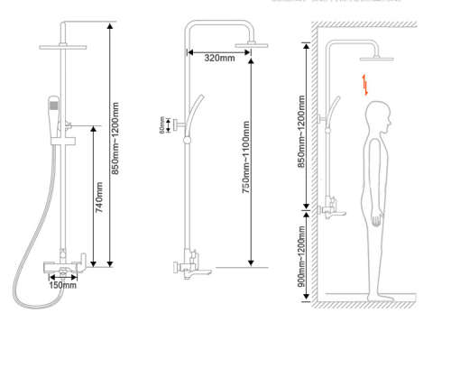 Bathroom Rainfall Waterfall Showering System Unboxed