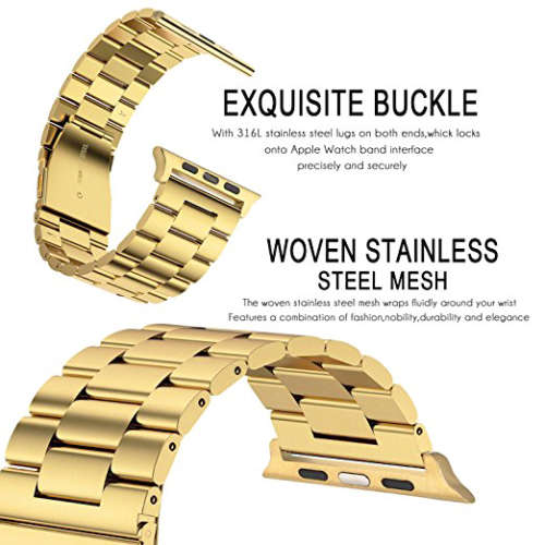Stainless Steel 42mm Band for Apple Watch  - Gold Unboxed
