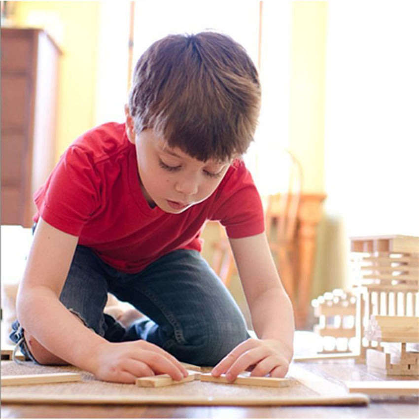 Wooden Building Blocks - 300 Piece Unboxed