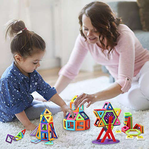 Magnetic Building Blocks Kit - 95 Piece Unboxed
