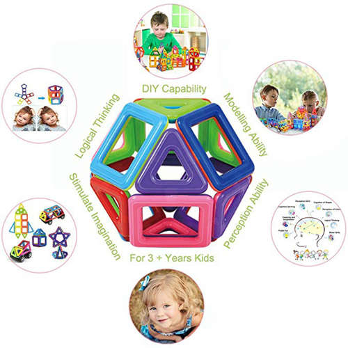 Magnetic Building Blocks Kit - 95 Piece Unboxed