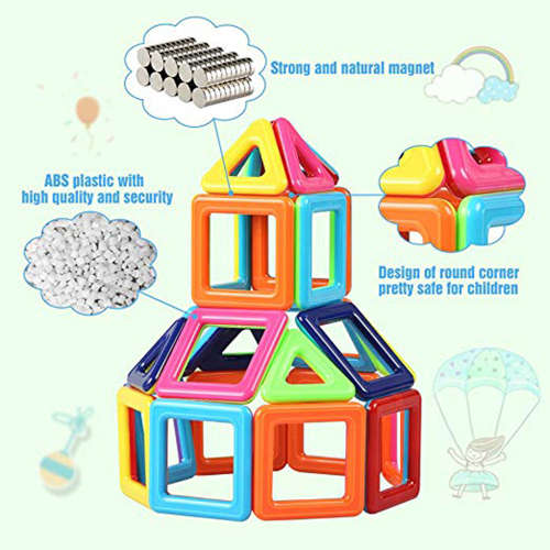 Magnetic Building Blocks Kit - 95 Piece Unboxed