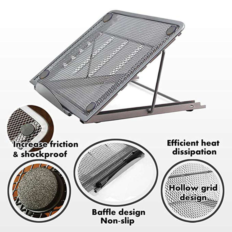 Adjustable Laptop Table Stand - Grey Unboxed