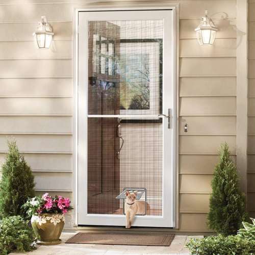 Pet Cat Small dog Door Magnetic Flap Door for Screen Door Unboxed