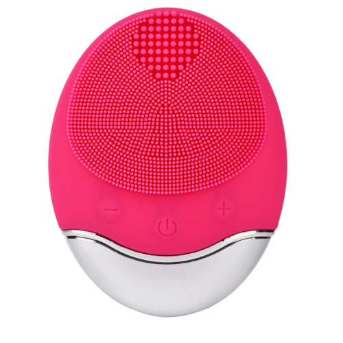 Electric Waterproof Sonic Facial Cleanser & Massager-Red