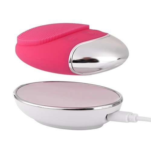 Electric Waterproof Sonic Facial Cleanser & Massager-Red