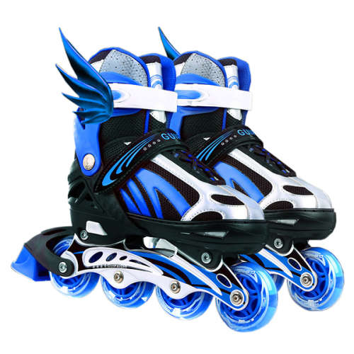 Adjustable Inline Skates with Protector for Kids M Size Unboxed