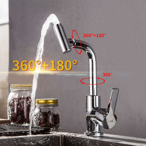 Hot & Cold 360 Degree Swivel Single Hole Faucet Unboxed