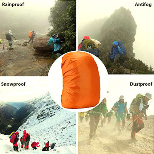 60L Waterproof Backpack Rain Cover - Orange Unboxed