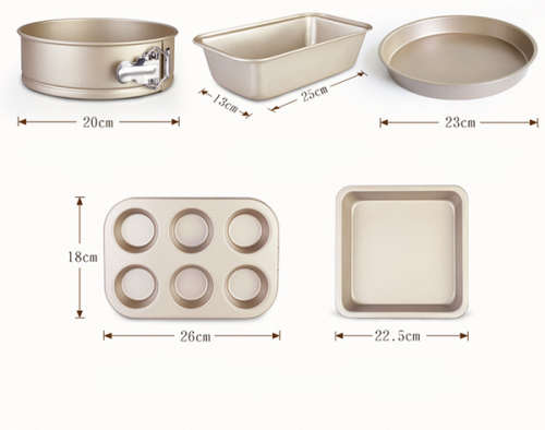 Non Stick Pan Bakeware Kit - 5 Piece Unboxed