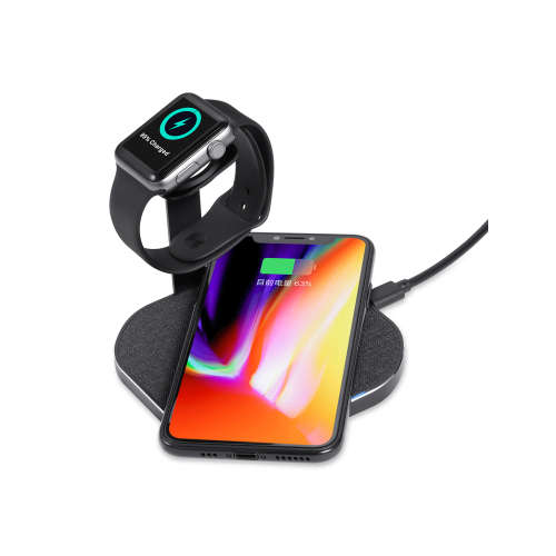 2 in 1 Fast Wireless Charger Stand for iPhone iwatch Galaxy S9 Unboxed