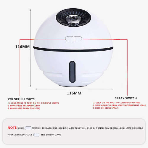 4-in-1 Space Ball Humidifier - White Unboxed