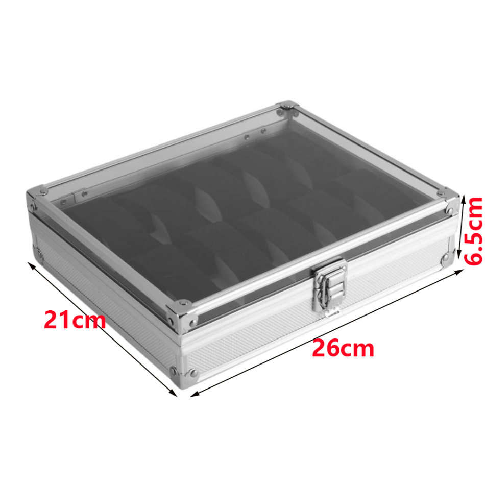 Aluminum Watch Storage Case - 10 Slots Unboxed