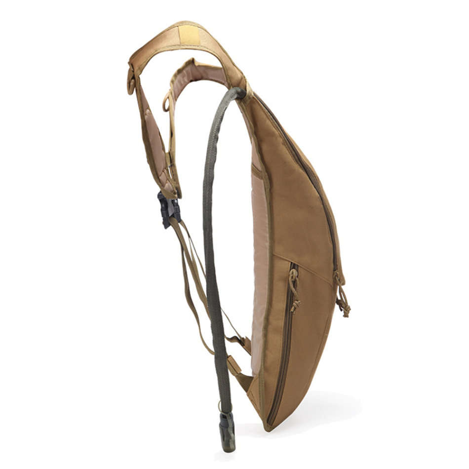 Hydration Backpack with 2L Water Bladder for Camping - Khaki Unboxed