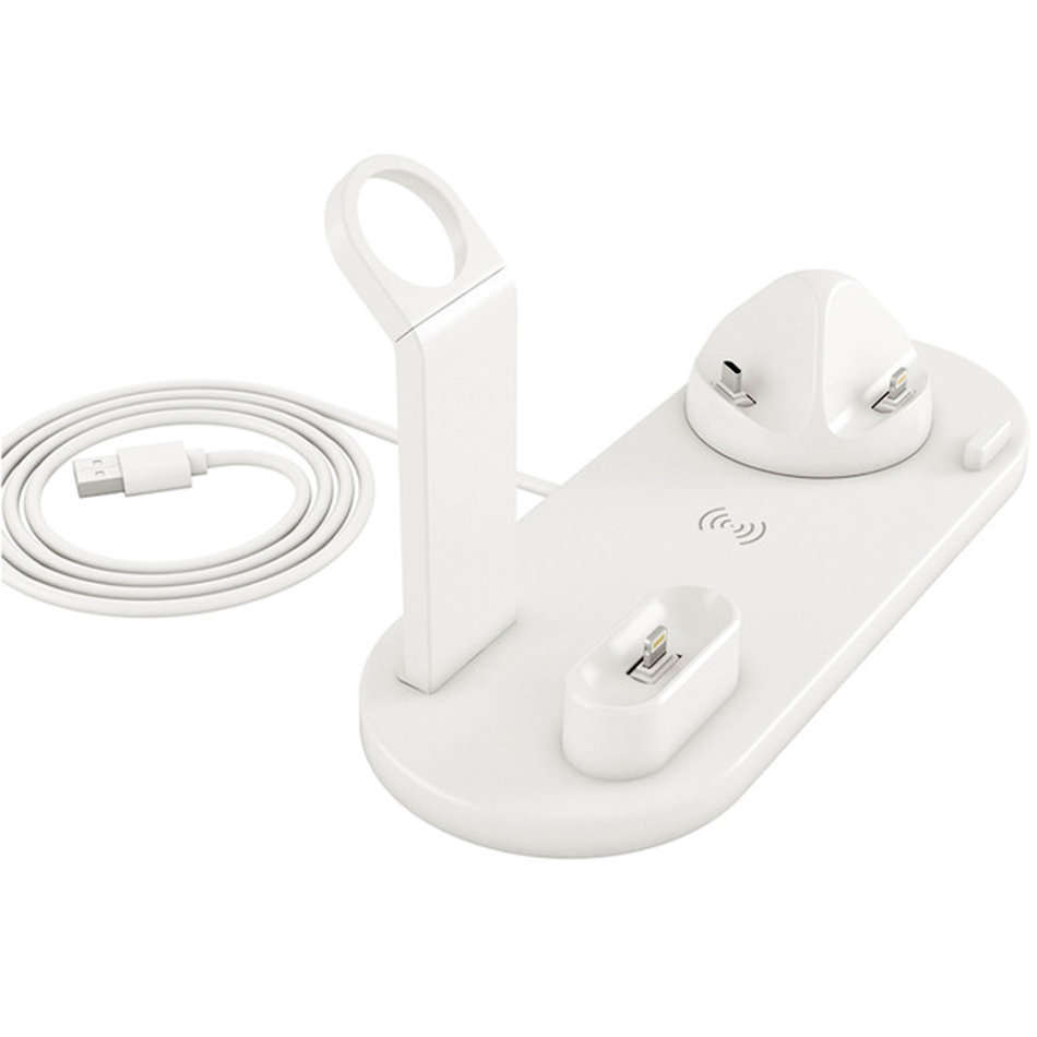 3 in 1 Wireless Charging Dock Station for Apple Watch Airpods iPhone-White Unboxed