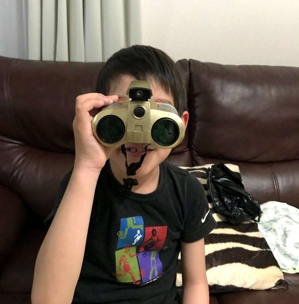 4x30 Pop-up Light Night Vision Binoculars for Children Unboxed