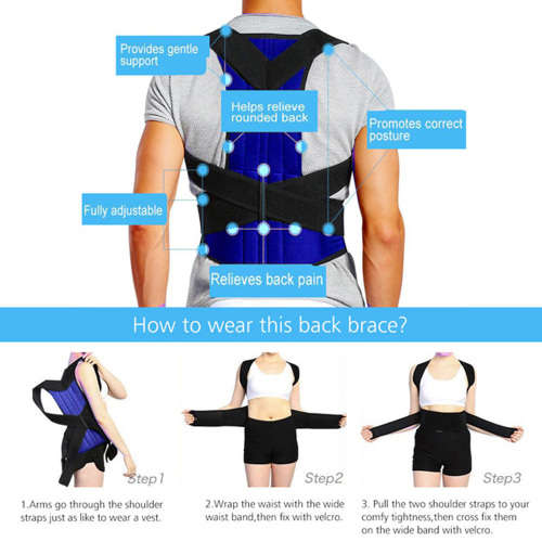 Posture Corrector Bad Back Support Brace-L Unboxed
