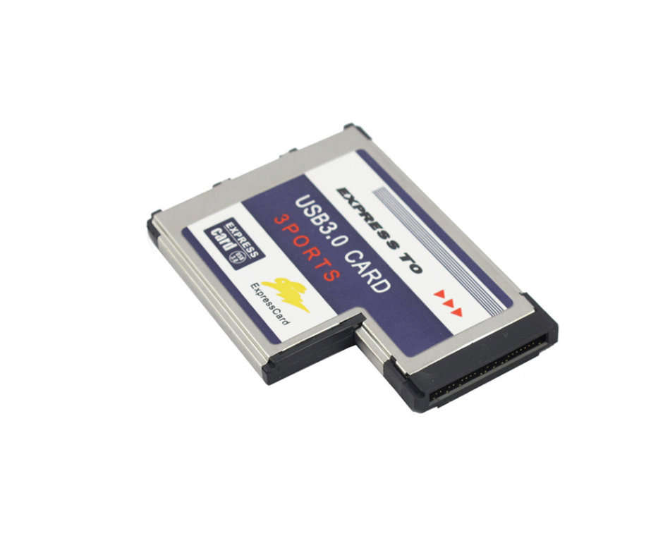 54mm Express Card to 3 Port USB 3.0 Adapter Converter for PC Laptop Unboxed