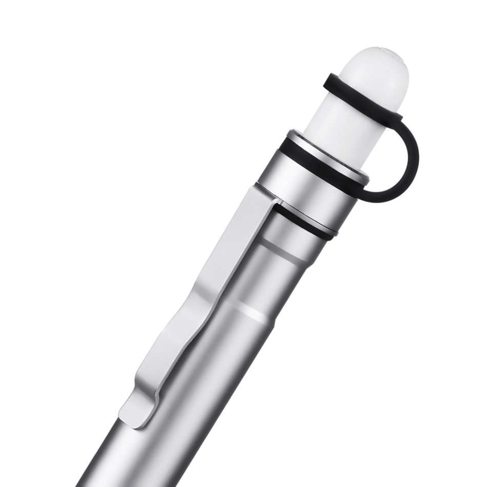 Aluminum Protective Case Cap Holder Built-in Clip for Apple Pencil-Silver Unboxed