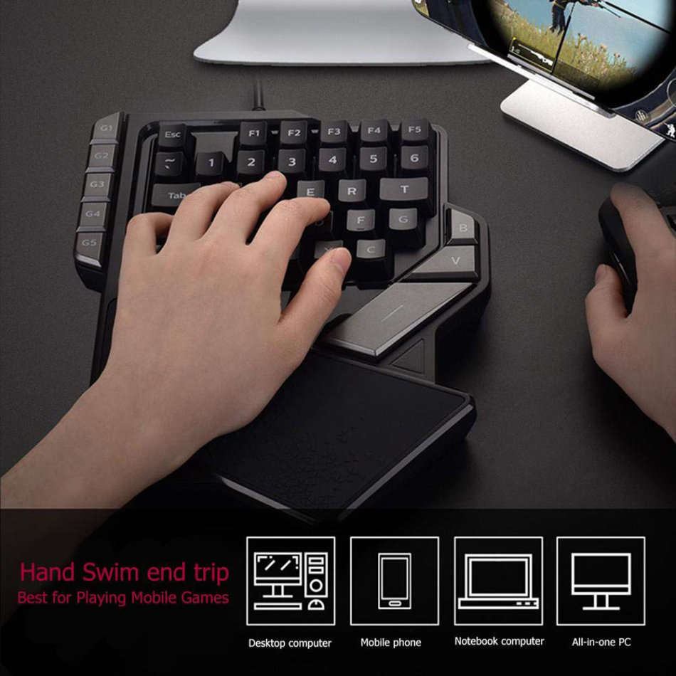 38-Keys USB One-Handed Gaming Keyboard Unboxed