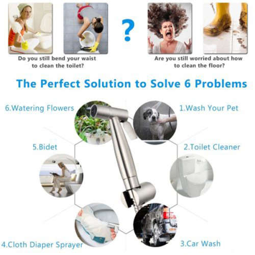 Stainless Steel Diaper Sprayer Shattaf Unboxed