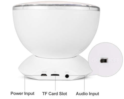 Multi-Color Ocean Wave Projector Light with Built-in Music Player Unboxed