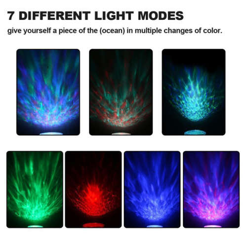 Multi-Color Ocean Wave Projector Light with Built-in Music Player Unboxed