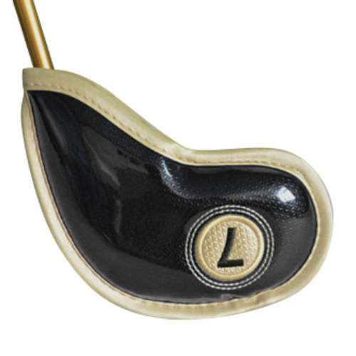 10 Piece Crystal Pu Leather Golf Iron Head Covers Set-Black Unboxed