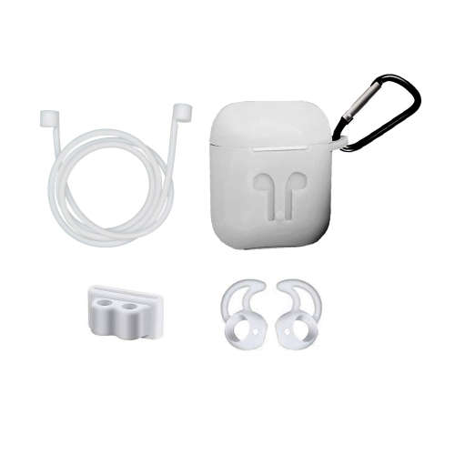 5 In 1 Silicone AirPods Protective Accessories-White Unboxed