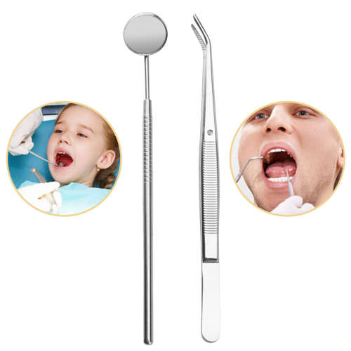 Professional Stainless Steel Dental Hygiene Kit - 8 Piece Unboxed