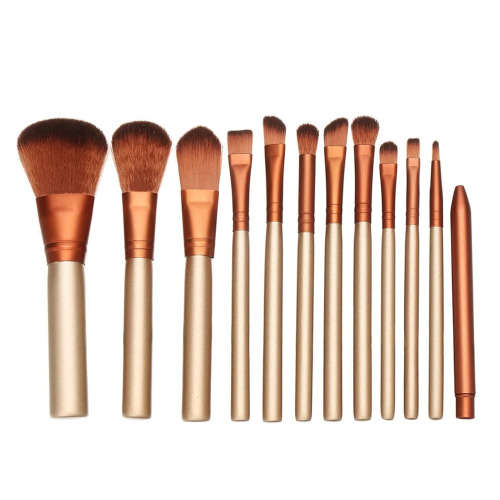 12 pcs Foundation Makeup Brushes Set-Champagne Unboxed