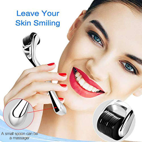 0.25mm 540 Titanium Microneedles Skin Roller - Silver & Black Unboxed