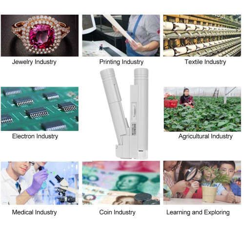 100X Pocket Reading Illuminant Magnifier with LED Light & Scale Loupe Unboxed