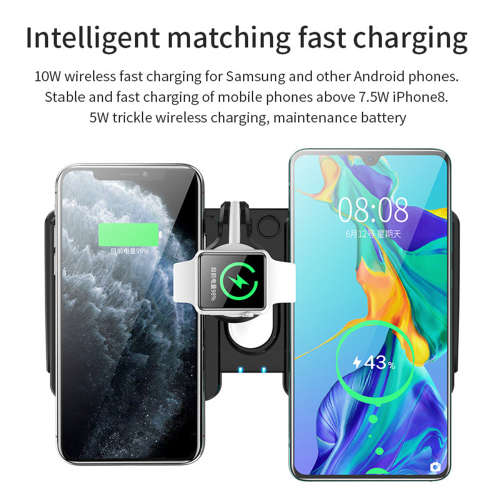 4-in-1 Wireless Charging Station Dock for Android Airpods Watch Charger Unboxed