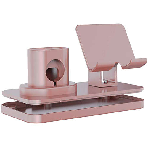 3 in 1 Charging Station for AirPods, iWatch Series & iPhone-Rose Gold Unboxed