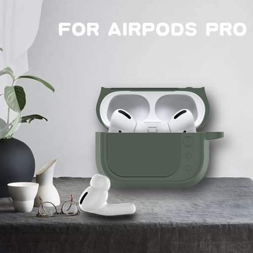 3D Soft Silicone Retro TV Shape Case Cover for AirPods Pro-Green Unboxed