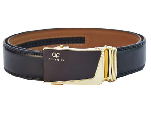 AllFond Men's Leather Belt with Automatic Buckle  Unboxed