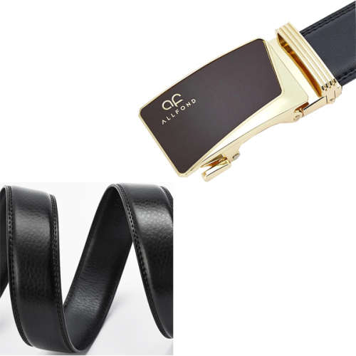 AllFond Men's Leather Belt with Automatic Buckle  Unboxed