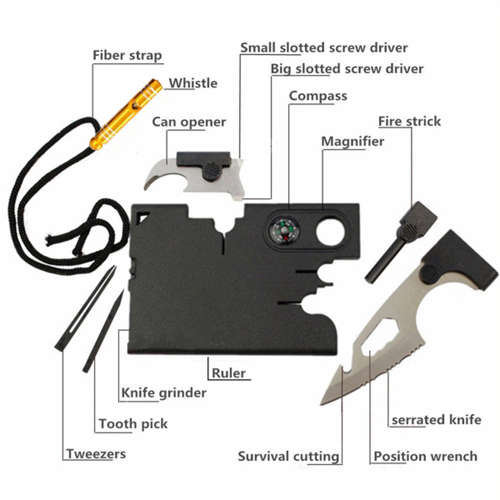 18 in 1 Multipurpose Survival Rescue Card Tool Unboxed