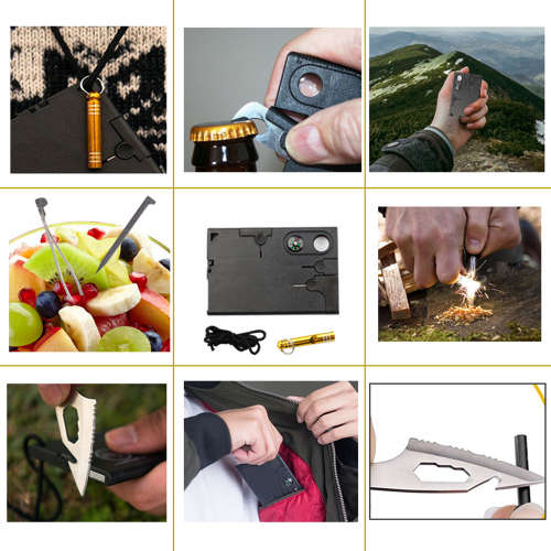 18 in 1 Multipurpose Survival Rescue Card Tool Unboxed