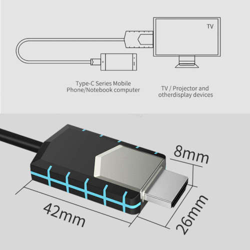Type-C To HDMI Conversion Line Unboxed