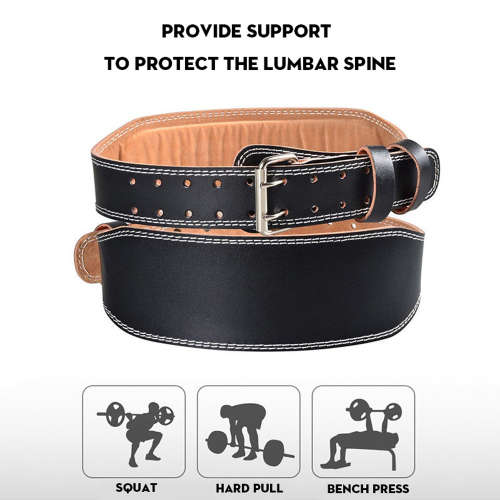 Men&Women Faux Leather Weight Lifting Belt Prong Power Lumbar Waistband-M Unboxed