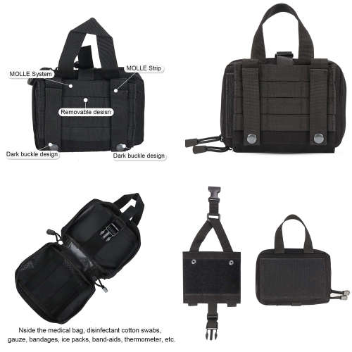 Tactical Molle EMT Accessory Pouch - Black Unboxed