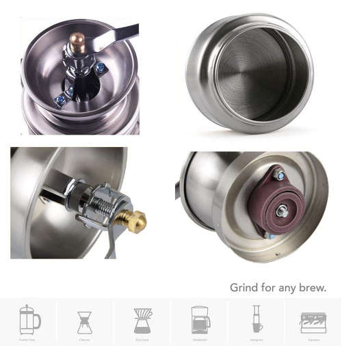 Stainless Steel Adjustable Hand Coffee Grinder Unboxed