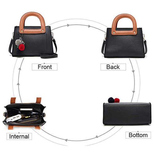 Black PU Leather Small Handbags Unboxed